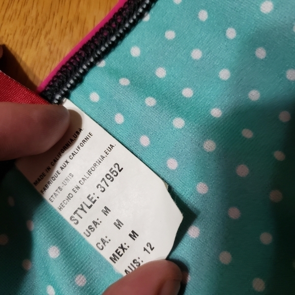 Y2K Vintage GUESS pink & Black Striped Swimsuit Bikini Bottoms Womens M Medium - Picture 5 of 6